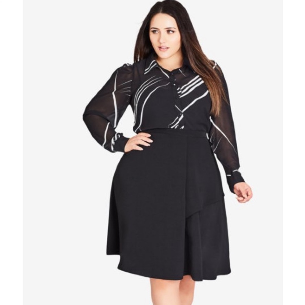 City Chic: A-line Skirt (sz:14)